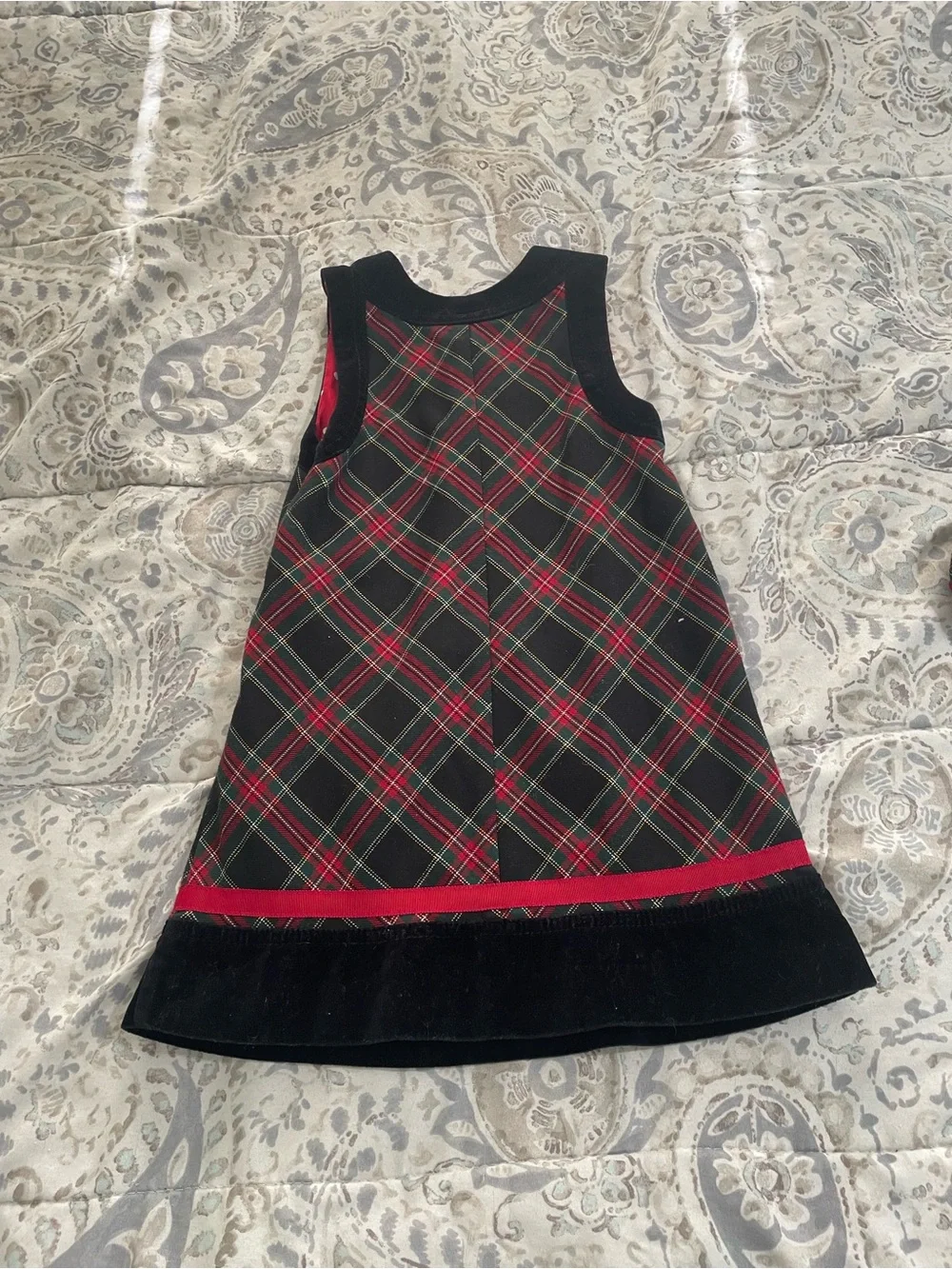VINTAGE Plaid Holiday Dress size 3T